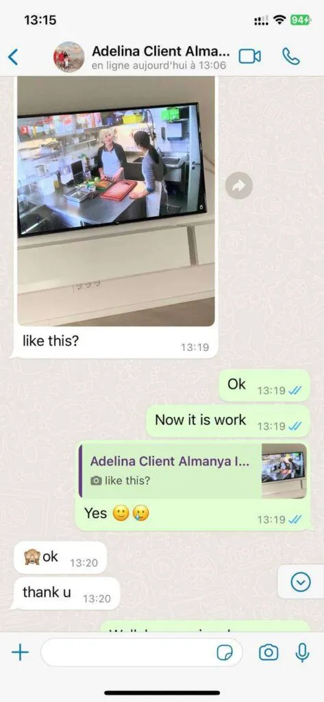 Depoimento real no WhatsApp: Camila renovando plano anual e elogiando atendimento nota 10