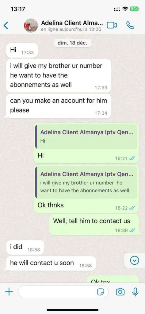 Depoimento real no WhatsApp: Gabriel confirmando funcionamento perfeito de 3 telas simultâneas