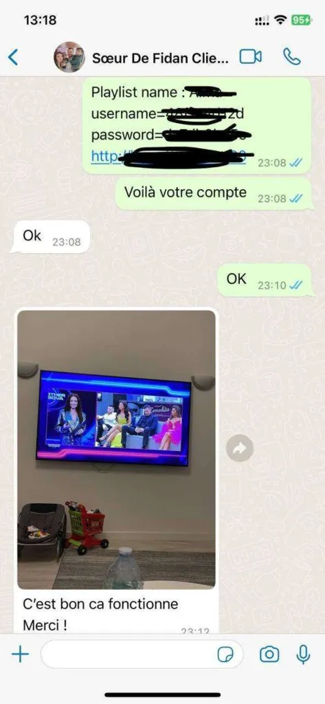 Depoimento real no WhatsApp: Fernando destacando catálogo de filmes 4K e séries completas